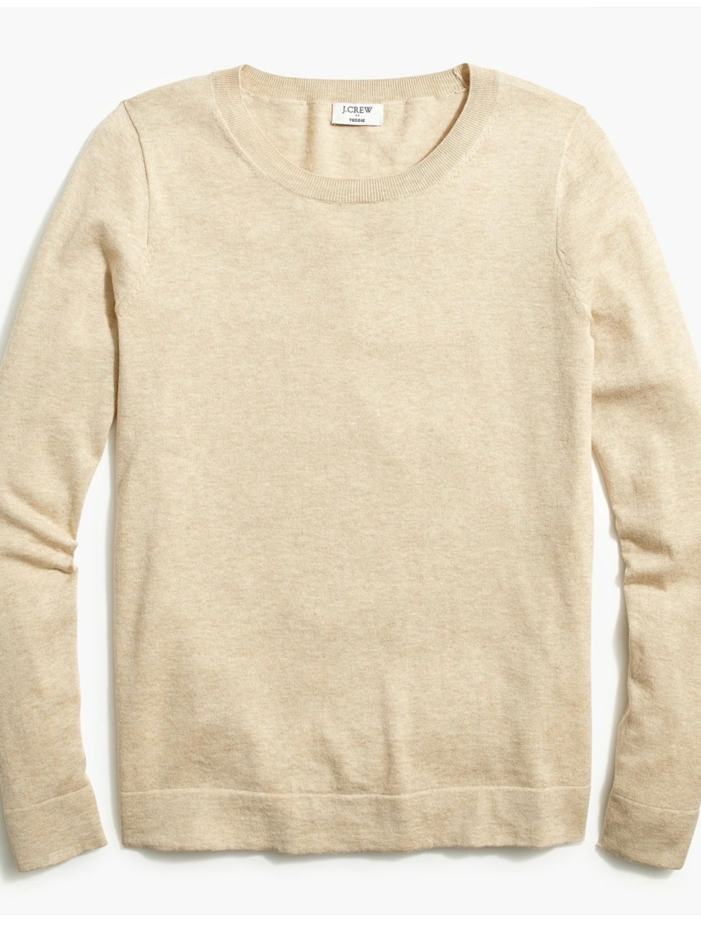 J.Crew Teddie 100% Cotton Crewneck Sweater XS Cream